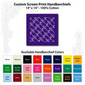 14"x14" Purple Custom Printed Imported 100% Cotton Handkerchief